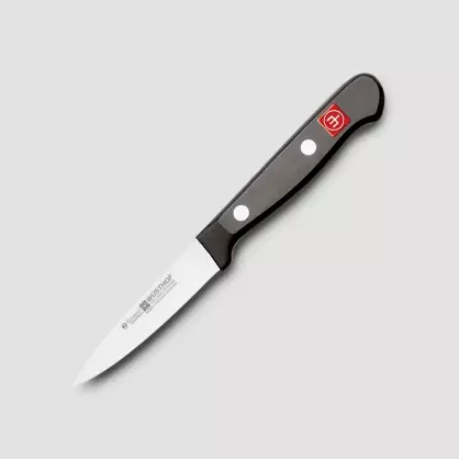 Դանակներ Wusthof. Գերմանական դանակների նկարագրությունը խոհանոցի համար: Dreizack խոհանոցային դանակների, դասական Ikon- ի եւ այլ մոդելների կողմնակիցներն ու դեմքերը 25005_26