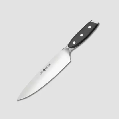 Դանակներ Wusthof. Գերմանական դանակների նկարագրությունը խոհանոցի համար: Dreizack խոհանոցային դանակների, դասական Ikon- ի եւ այլ մոդելների կողմնակիցներն ու դեմքերը 25005_8