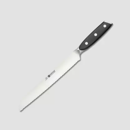 Դանակներ Wusthof. Գերմանական դանակների նկարագրությունը խոհանոցի համար: Dreizack խոհանոցային դանակների, դասական Ikon- ի եւ այլ մոդելների կողմնակիցներն ու դեմքերը 25005_9