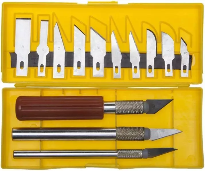 Makatenske noževe (26 fotografija): Značajke noževa za rezanje. Kako koristiti rezanje noževa za umjetnička djela? 25020_20