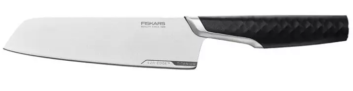 Fiskars پىچاق: ئاشخانىنىڭ پىچاق يۈرۈشلۈكلىرى. قاتتىق, قىرغاق پىچاق ۋە باشقا تاللاشلار 25022_12