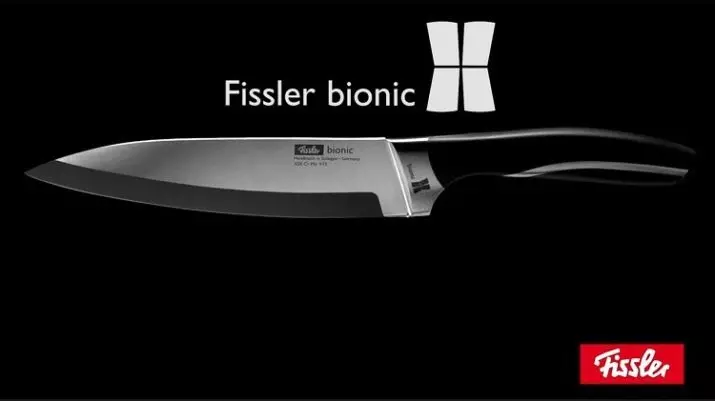 Knives Fissler: Milih pisau pawon. Katrangan model Cook cilik lan gedhe 25028_15