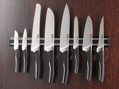 Knives Fissler: Milih pisau pawon. Katrangan model Cook cilik lan gedhe 25028_3