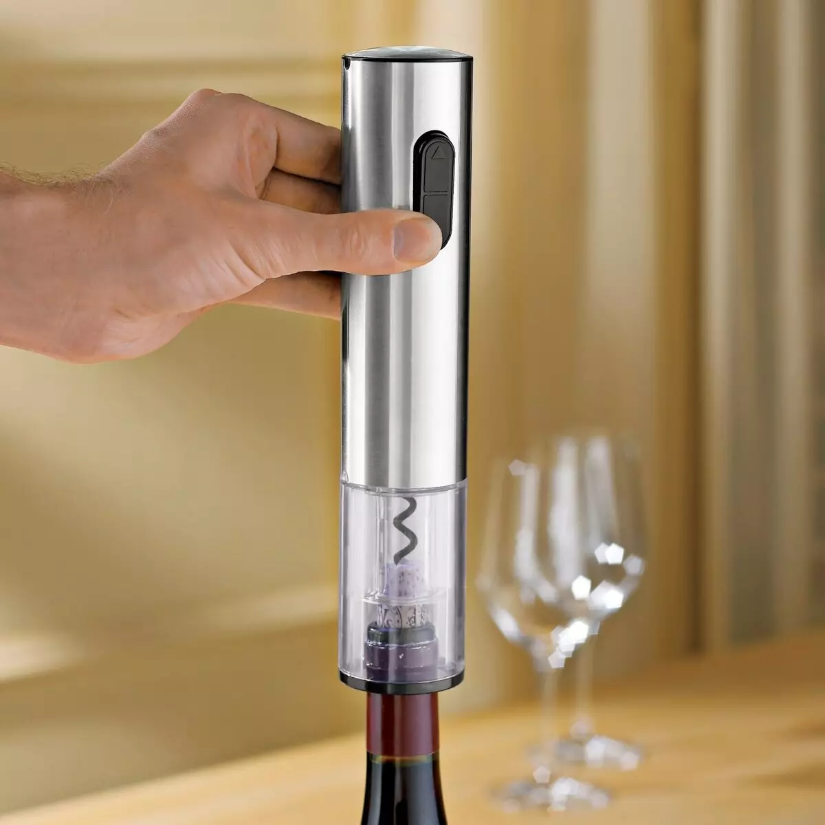 电动开瓶器：用于葡萄酒和香槟，自动电子“智能”拔塞螺旋等级，选择更好的开瓶器，带有充电器和电池 25036_2