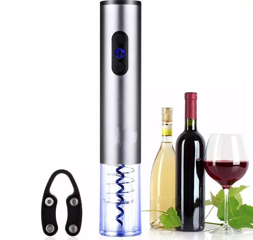 Elektriskie korķi: vīnam un šampaniešam, automātiskās elektroniskās 