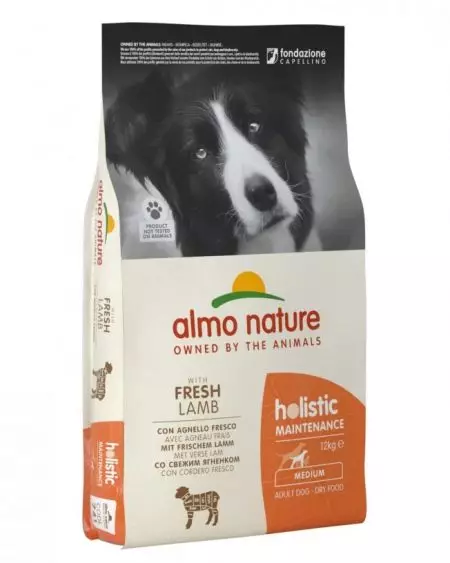 狗的食物Almo Nature：对于小型和其他品种，干燥和湿食物的小狗，它们的组成。点评点评 25057_12