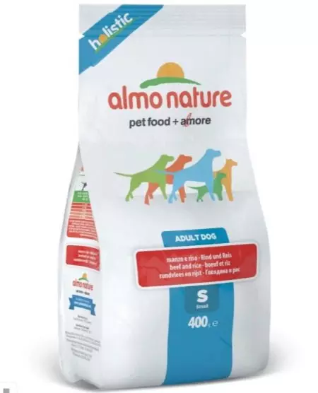 Hrana za pse Almo Nature: za štence malih i ostale pasmine, suhe i mokre hrane, njihov sastav. Pregledajte recenzije 25057_3