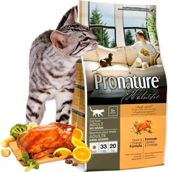 PRONATURE הוליסטי FOOD: לחתולים ולכלבים של מיניאטורי גזעים גדולים. להאכיל יבש לגורי חתולים וגורים, רכב מוצר עם טורקיה, חמוציות וסלמון 25069_6