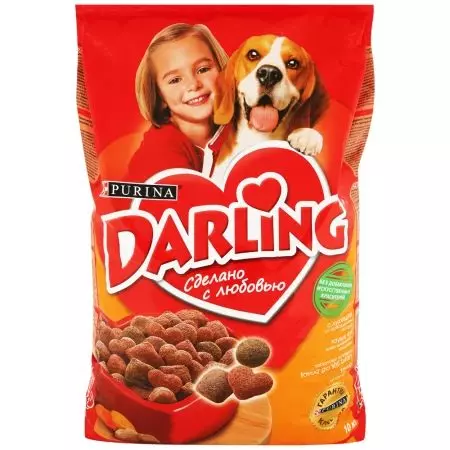 Дарлинг куче храна: составот на куче сува храна во пакувања од 10 кг и други, инструкции за употреба, преглед на прегледи 25071_13