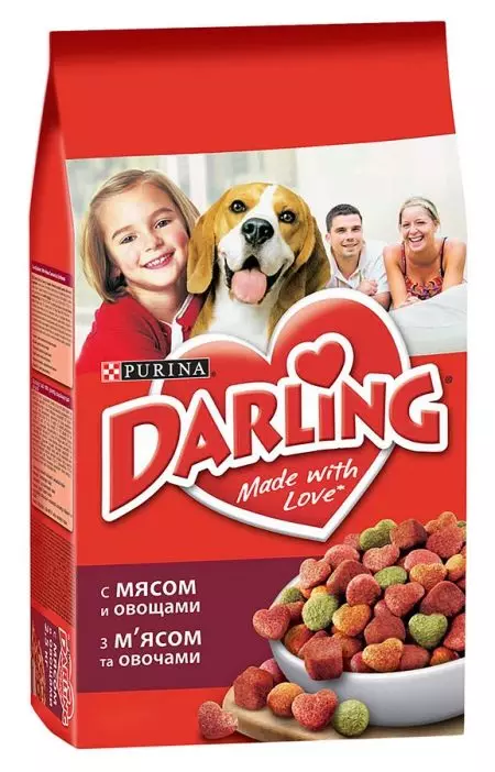 Дарлинг куче храна: составот на куче сува храна во пакувања од 10 кг и други, инструкции за употреба, преглед на прегледи 25071_16