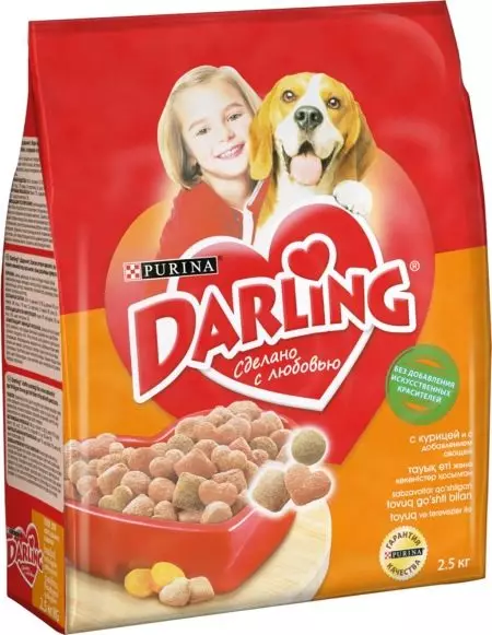Дарлинг куче храна: составот на куче сува храна во пакувања од 10 кг и други, инструкции за употреба, преглед на прегледи 25071_6