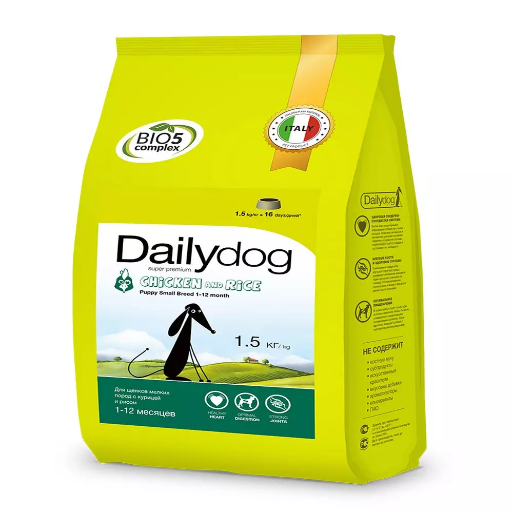 کاڌ خوراڪ Dailydog: ڪتن ۽ ساڻس جٺ ڪيائون ۽ چانور سان puppies لاء سڪل خوراڪ، ٻين formulations 25074_9