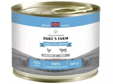 Duke Farm pas feed: za štence i pse velikih i druge rase, suhe hrane 12 kg i vlažna, munje hrane. Recenzije recenzije 25076_13
