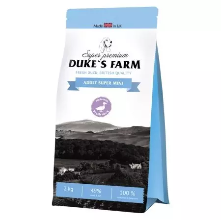 Feed asu Farm Duke: kanggo anak kirik lan asu gedhe lan breeds liyane, panganan garing 12 kg lan udan, feed kilat. Deleng Ulasan 25076_16