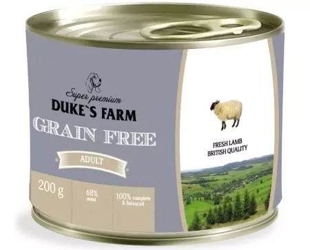 Корму для сабак DUKE'S FARM: для шчанюкоў і сабак буйных і іншых парод, сухія корму 12 кг і вільготныя, беззерновой корм. Агляд водгукаў 25076_19