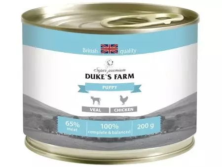 Duke'nin çiftlik köpeği beslemesi: Yavru köpekler ve büyük ve diğer ırkların köpeklerinde, kuru yemek 12 kg ve ıslak, yıldırım beslemesi. İnceleme yorumlar 25076_9