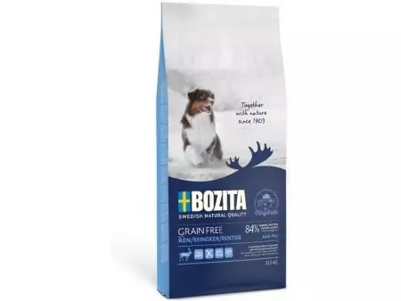 Aliments per a gossos Bozita: seca i humida d'aliments per a cadells, petits i grans races, menjar enllaunada. Composició. Opinions dels clients 25078_10