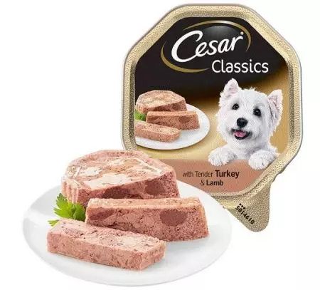 Τροφοδοσία σκυλιών Cesar: σε τσάντες και σε τράπεζες, υγρό και ξηρό φαγητό και τη σύνθεσή τους, τα τρόφιμα σκυλιών για ενήλικες σκυλιά και κουτάβια. Αναθεωρήστε κριτικές 25082_20