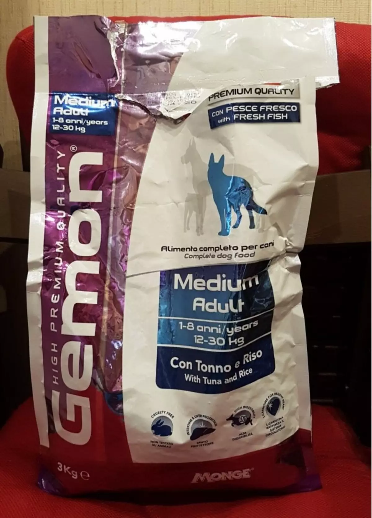 Alimentació per gossos GEMON: Mini de gossos i menjar sec de 20 kg, alimentació per a cadells i gossos adults de roques grans, mitjanes i petites. La seva composició. Referentacions 25085_13