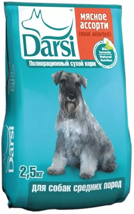 Darsi Dog Feed: seco e molhado. Composição de ração para cães. Revisões de revisão 25088_10