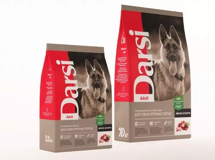Darsi Dog Feed: seco e molhado. Composição de ração para cães. Revisões de revisão 25088_2