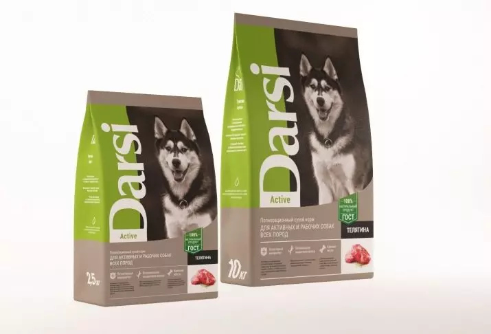Darsi Dog Feed: seco e molhado. Composição de ração para cães. Revisões de revisão 25088_3