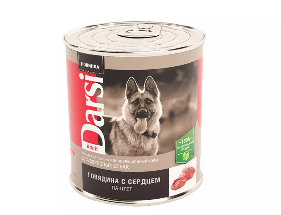 Darsi Dog Feed: seco e molhado. Composição de ração para cães. Revisões de revisão 25088_8