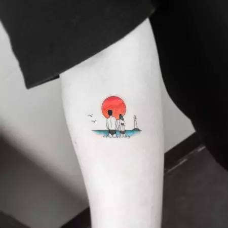 Korejska tetovaža: za djevojčice u Južnoj Koreji. Mali, s prijevodom, minimalizmom i drugim skicama ideje. Njihovo značenje 250_22