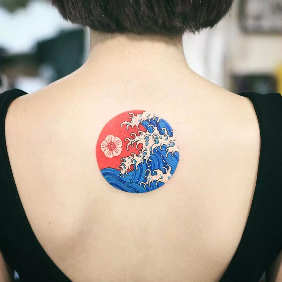 Tatuaje coreano: para niñas en Corea del Sur. Pequeño, con traducción, estilo minimalismo y otras ideas de bocetos. Su significado 250_5