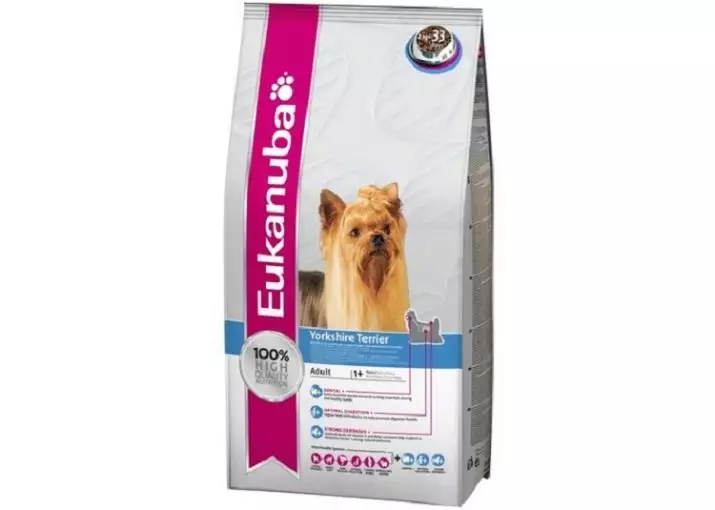 Food for yorkshire terriers: the norm of dry and wet feed for the puppies of York. Premium Class Feed Review for Dogs 25131_10