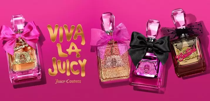 Parfimērija Juicy Couture: smaržas, viva la sulīgs noir tualetes ūdens un citi smaržas, atlases kritēriji 25197_8