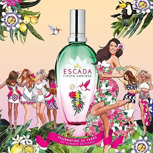 Parfumeri ESCADA (47 foto): Shqyrtime parfum, femra dhe burra të ujit, Përshkrimi i aromave të shkëlqimit të hënës për burrat, sorbetto rosso dhe të tjerët, komente 25302_3