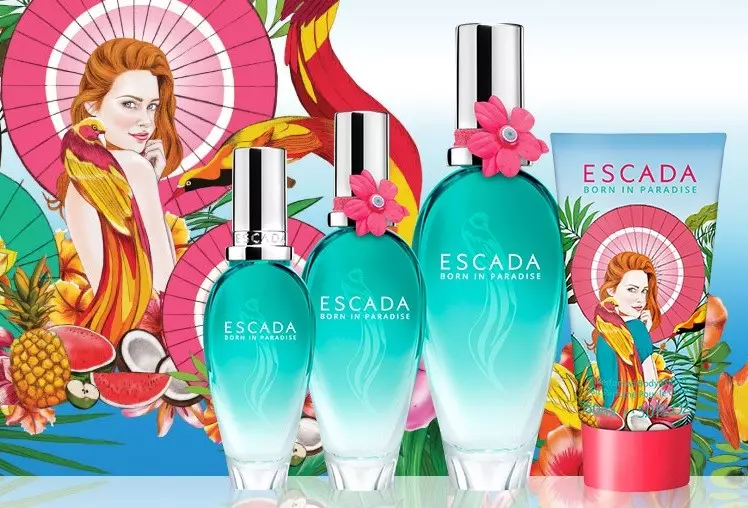 Parfumeri ESCADA (47 foto): Shqyrtime parfum, femra dhe burra të ujit, Përshkrimi i aromave të shkëlqimit të hënës për burrat, sorbetto rosso dhe të tjerët, komente 25302_46