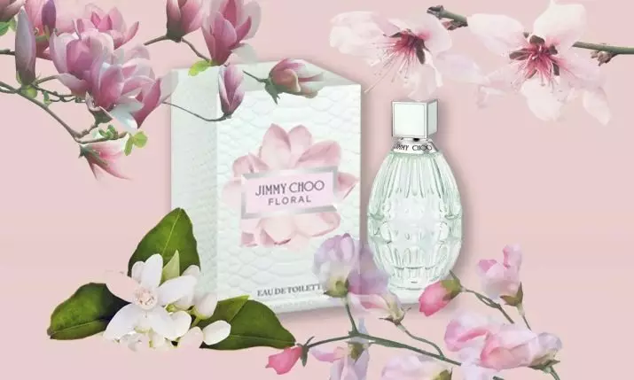 Օծանելիք Jimmy Choo (27 լուսանկար). Օծանելիք եւ կանանց զուգարան ջուր, ծաղկող եւ ծաղկեփնջեր, տենդ եւ այլ համեմունքներ, ակնարկներ 25337_14