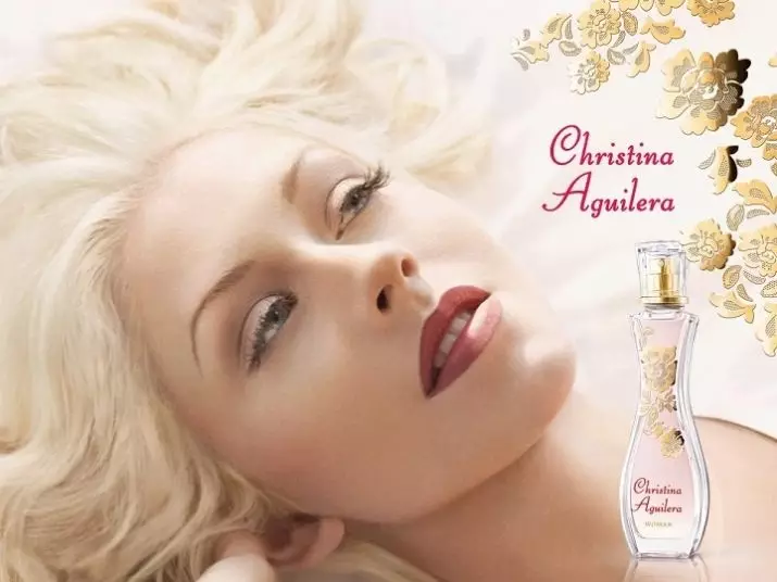 Christina Aguilera Parfüm (27 fotoğraf): Parfüm ve tuvalet suyu, gece ve diğer tatlar, kadın parfümeri ürünlerinin açıklaması 25346_14