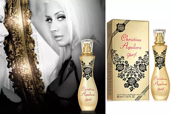 Christina Aguilera perfum (27 fotos): Perfums i aigües de tocador, de nit i altres sabors, descripció de productes de perfumeria femenina 25346_9