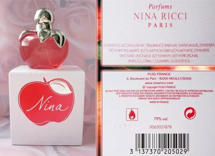 Օծանելիք Nina Ricci (40 լուսանկար). Օծանելիք եւ զուգարանի ջուր: Հայտնի «կարմիր խնձոր» եւ մեկ այլ կին օծանելիք, պրեմիերային ջին եւ սեր Փարիզում 25354_28