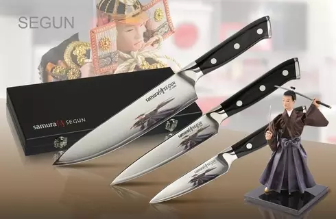 Samura Bıçaklar (35 Fotoğraf): Japon Mutfak Bıçaklar, Şam Şef ve Seramik Mutfak Modelleri, Aracı Bileme Açısı Setleri 25370_14