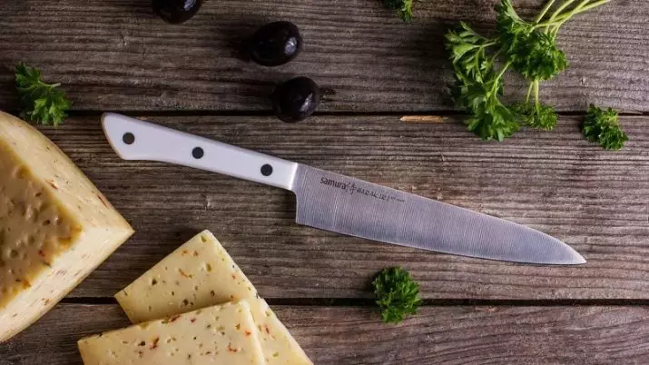 Samura Knives (35 Billeder): Sæt af japanske køkkenknive, Damaskus Chef og keramiske køkkenmodeller, værktøjsskærende vinkel 25370_15