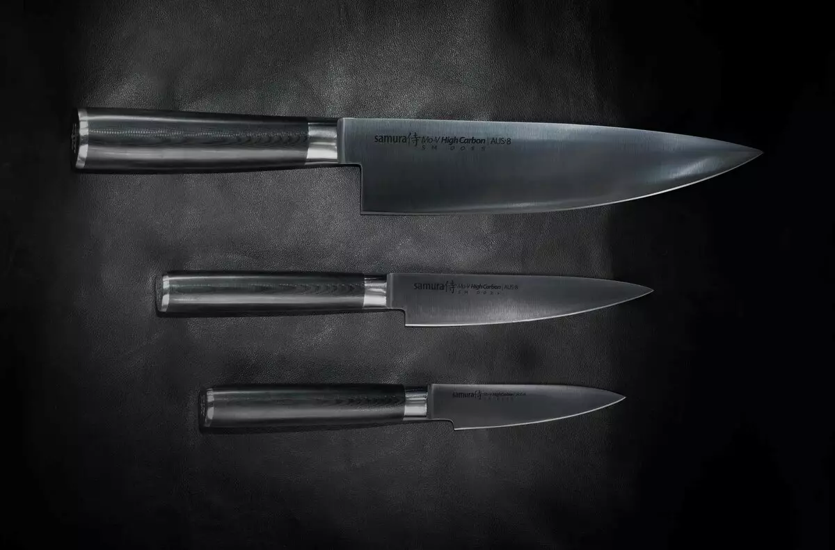 Samura Knives (35 Billeder): Sæt af japanske køkkenknive, Damaskus Chef og keramiske køkkenmodeller, værktøjsskærende vinkel 25370_30