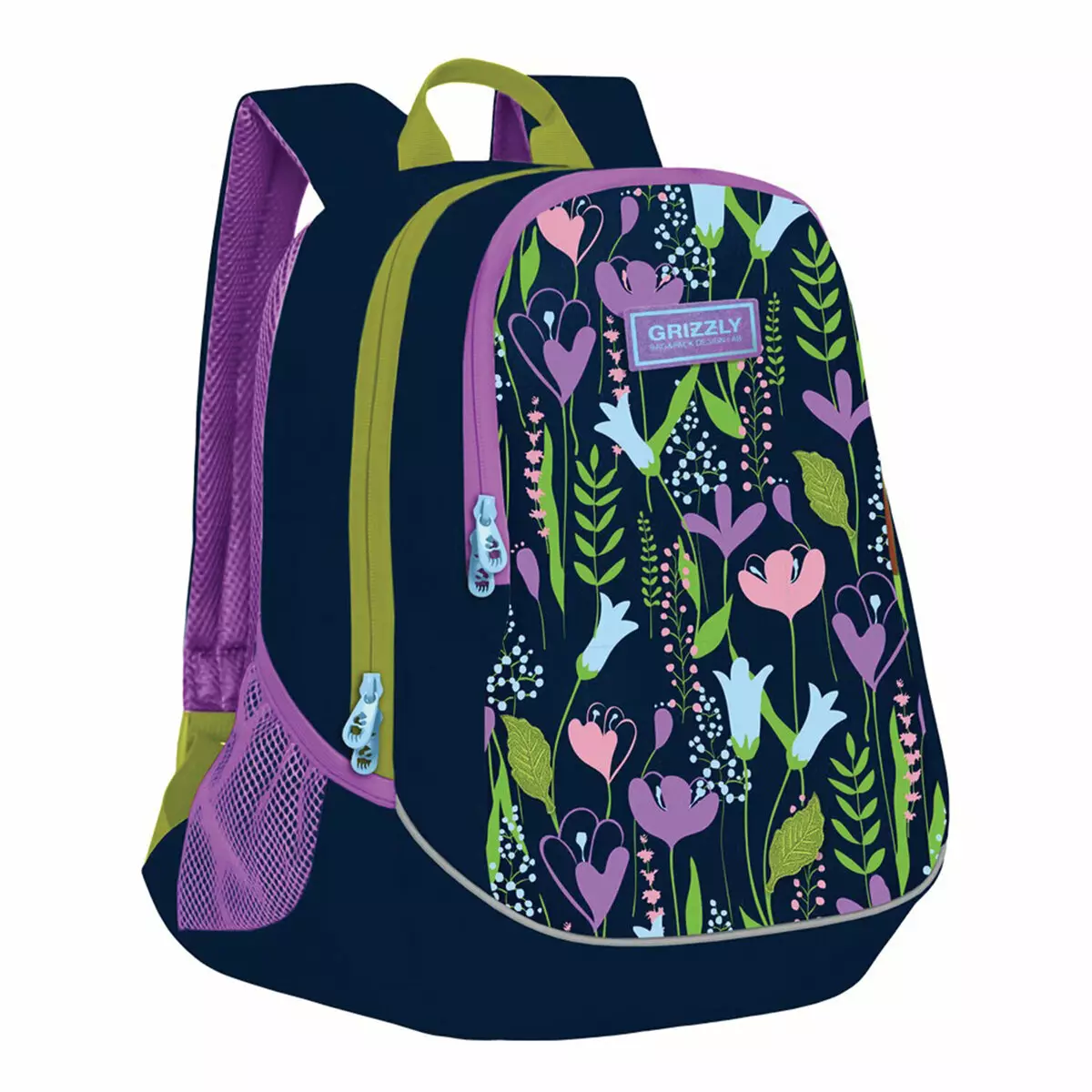 그리즐리 배낭 : 첫 번째 학년 및 신발, 청소년, 분홍색 및 검정, 회색 및 기타 여성 모델의 가방을위한 학교 정형 레인저스 2537_57