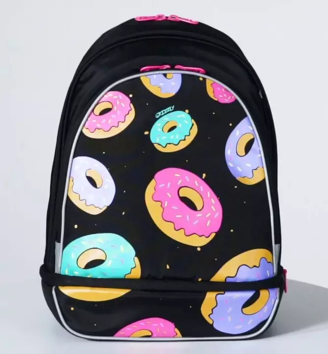 그리즐리 배낭 : 첫 번째 학년 및 신발, 청소년, 분홍색 및 검정, 회색 및 기타 여성 모델의 가방을위한 학교 정형 레인저스 2537_93