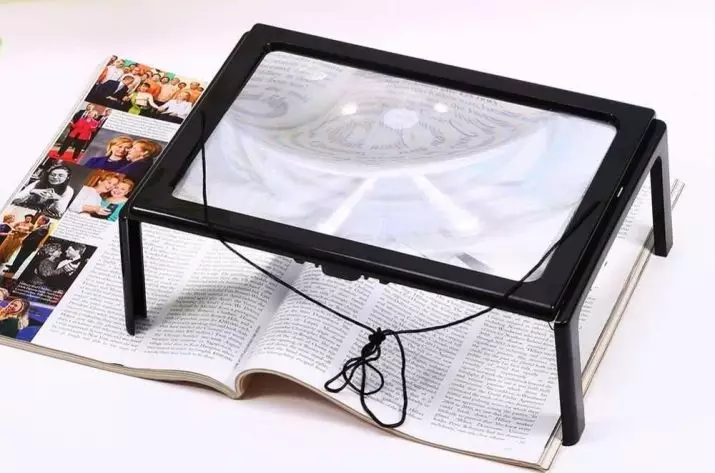 Lampor-Magnifik: Skrivbord och golv, med LED och annan bakgrundsbelyst, på klämma och klädnyp. Bästa fria lampor med förstorande löjor för broderi och manikyr 25392_34
