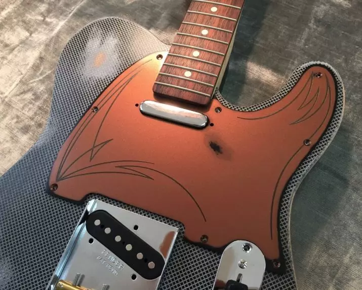 皮卡盖：为电视屏幕的吉他Stratocaster和声学。它是什么，从什么塑料制作电吉他面板？ 25429_11