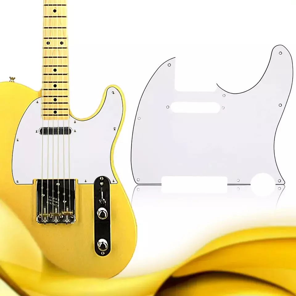 Picgard: Vir die kitaar Stratocaster en akoestiese, vir die TV-skerm. Wat is dit en uit watter plastiek make panele vir elektriese kitaar? 25429_3