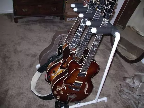 代表吉他：地板吉他架，電吉他和聲學型號的支架，木材在牆上和其他牆上的固定 25438_11
