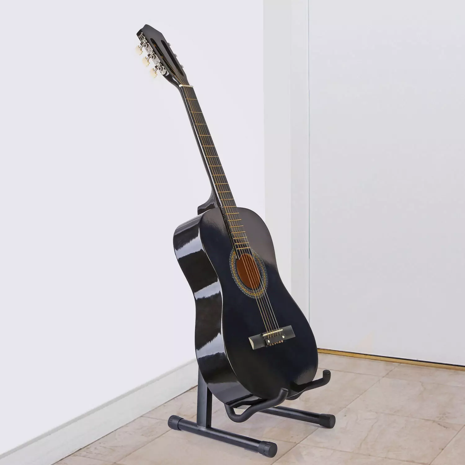 代表吉他：地板吉他架，電吉他和聲學型號的支架，木材在牆上和其他牆上的固定 25438_34