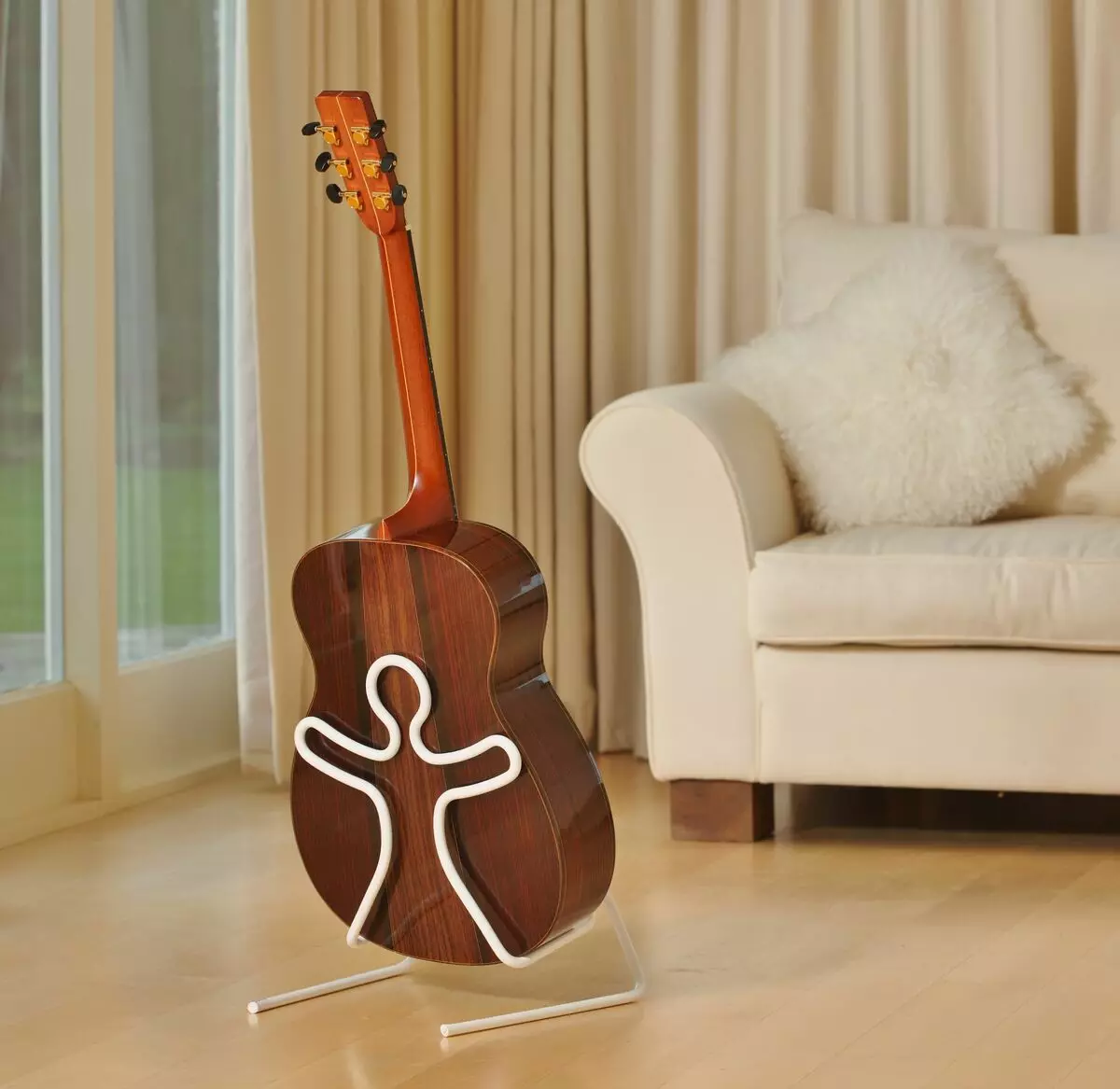 代表吉他：地板吉他架，電吉他和聲學型號的支架，木材在牆上和其他牆上的固定 25438_7
