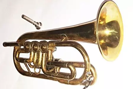 Instrumento musical Cornet (20 fotos): Descrição do antigo instrumento de bronze, revisão das cornetas, papel na música 25454_5