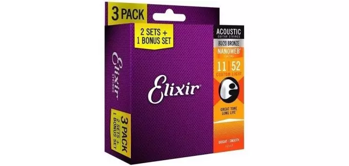 Elixir Strings: Pour la guitare acoustique et la guitare électrique, Elixir 11152, avec calibre 12/53 et autres. Quelles chaînes à choisir pour une guitare? 25473_11